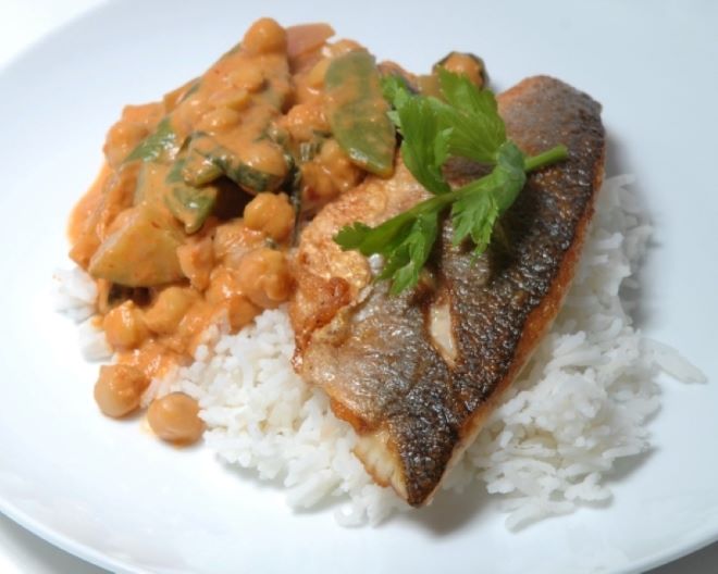 delicious Sea Bass and Red Curry